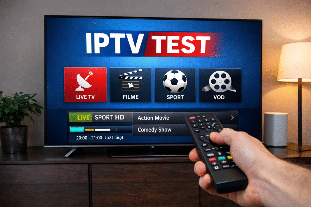iptv test auf einem smart tv